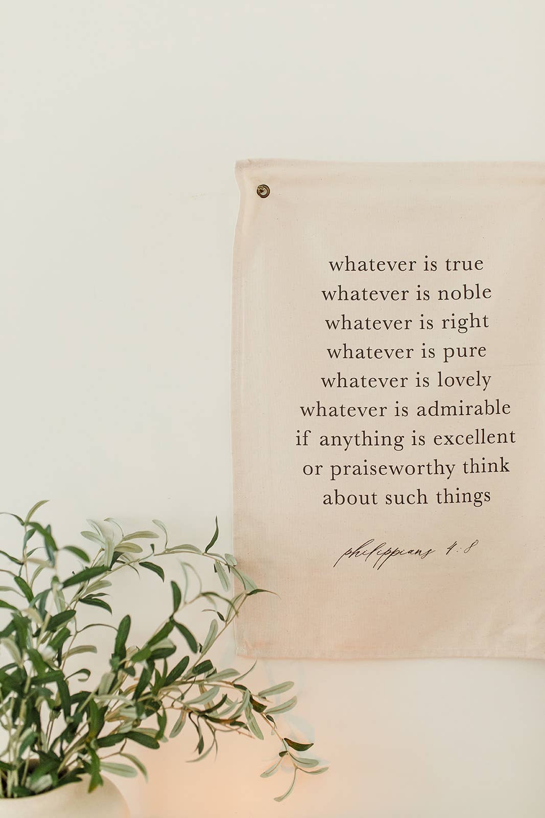 Philippians 4:8 Banner Wall Hanging -