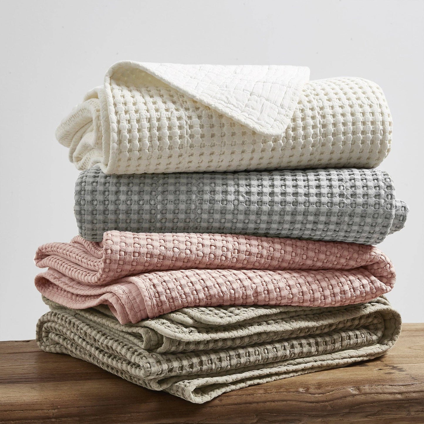 Mills Waffle Quilted Throw - Blankets