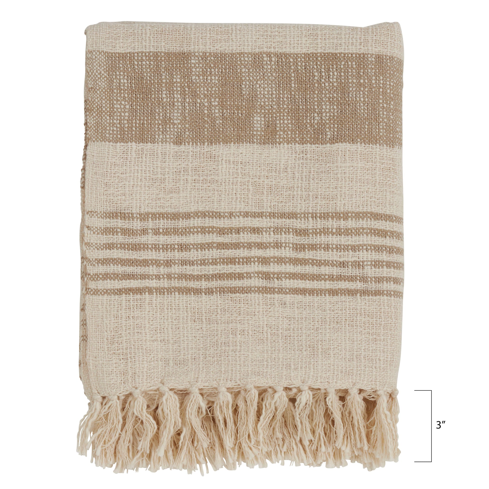Striped + Tasseled Throw -