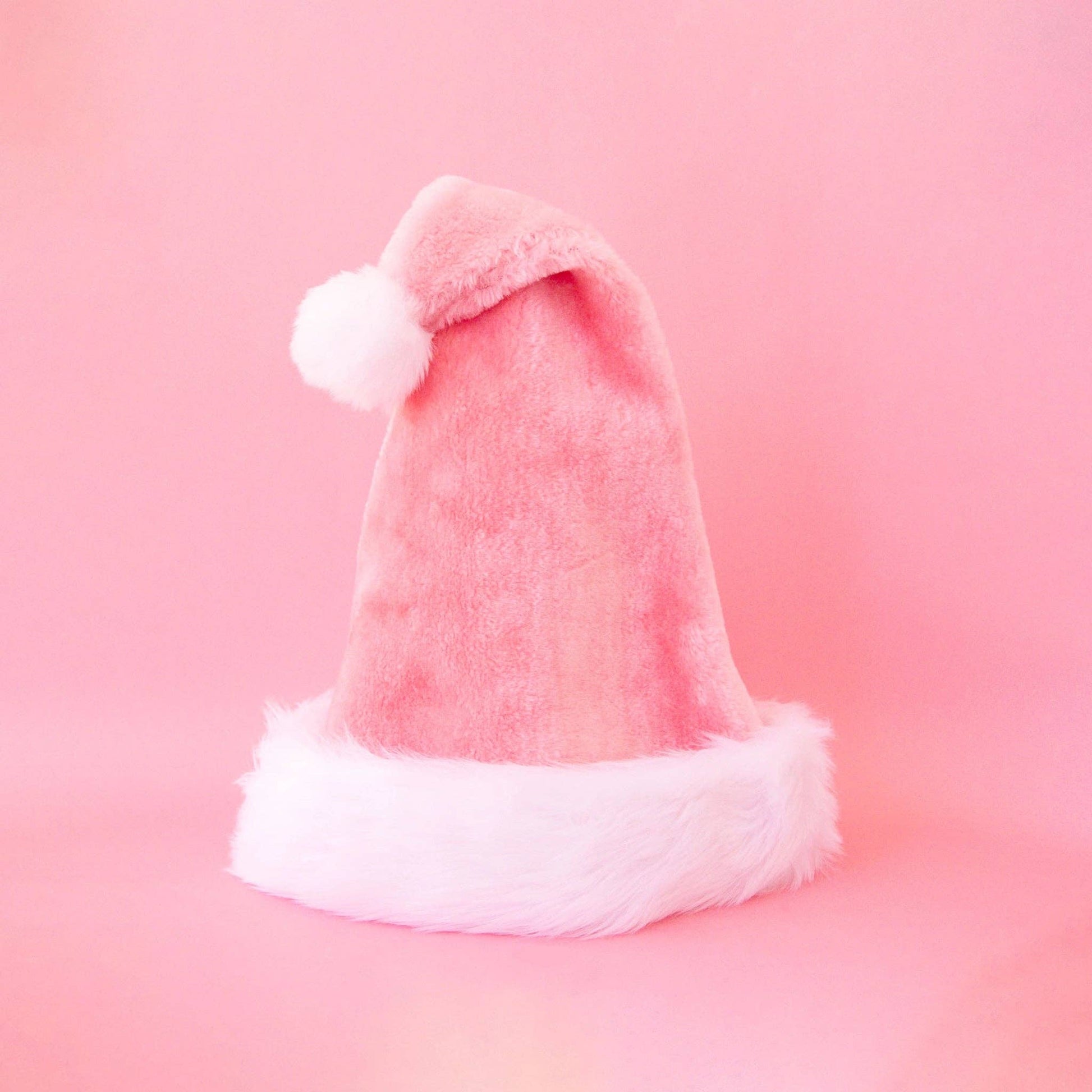 Luxe Christmas Santa Hat | Light Pink -