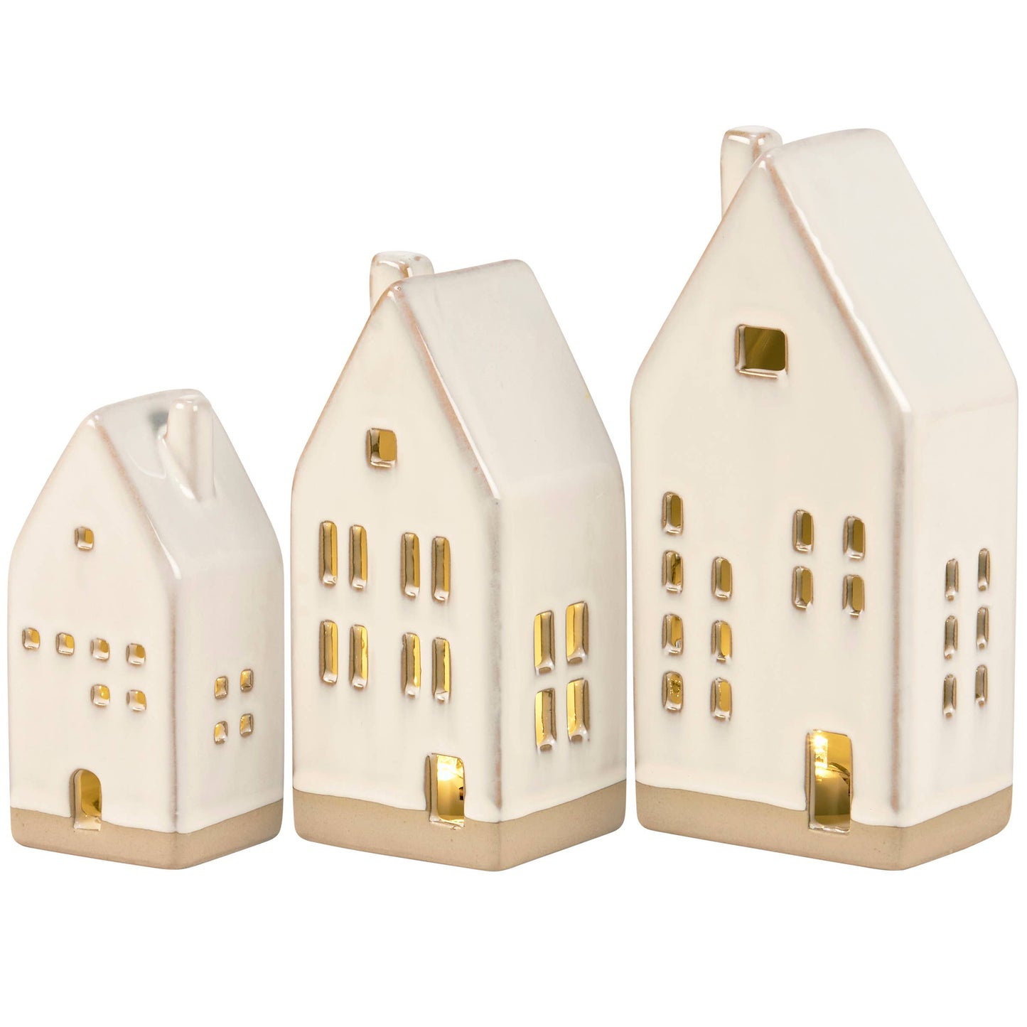 Lighted House Figurine Set -