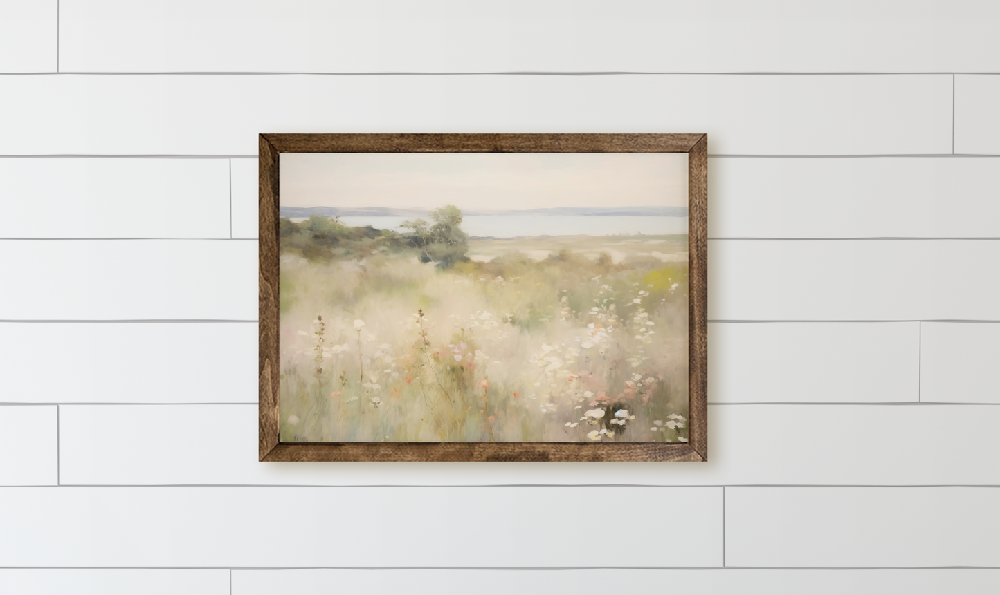 Bright Wildflowers Wood Framed Sign -