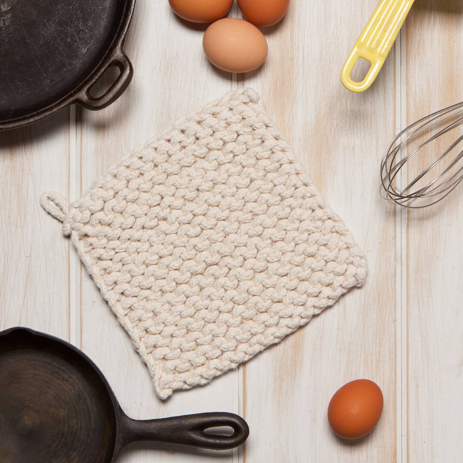 Natural Knit Potholder - Oven Mitts & Pot Holders