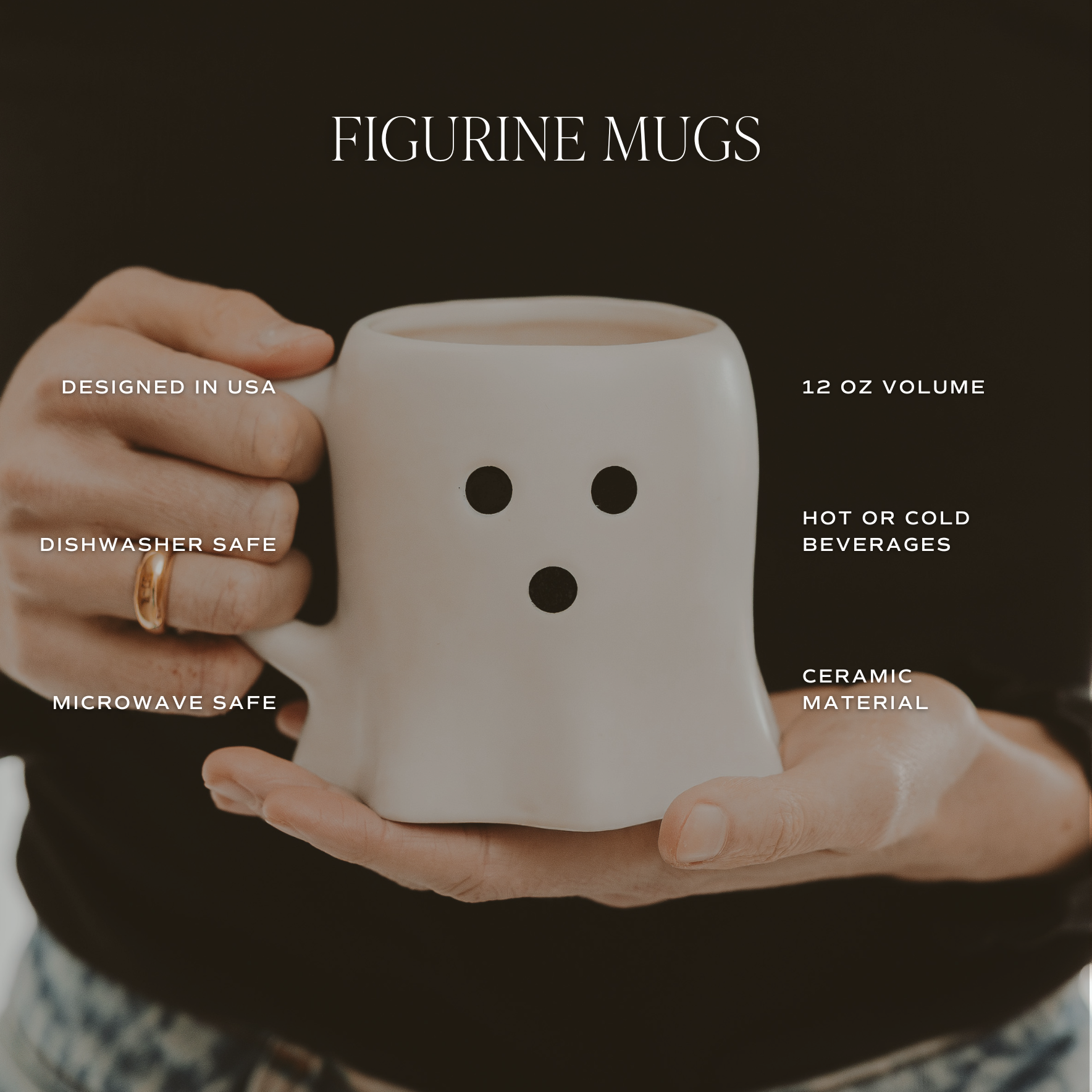 Ghost Coffee Mug - Halloween & Fall Decor -