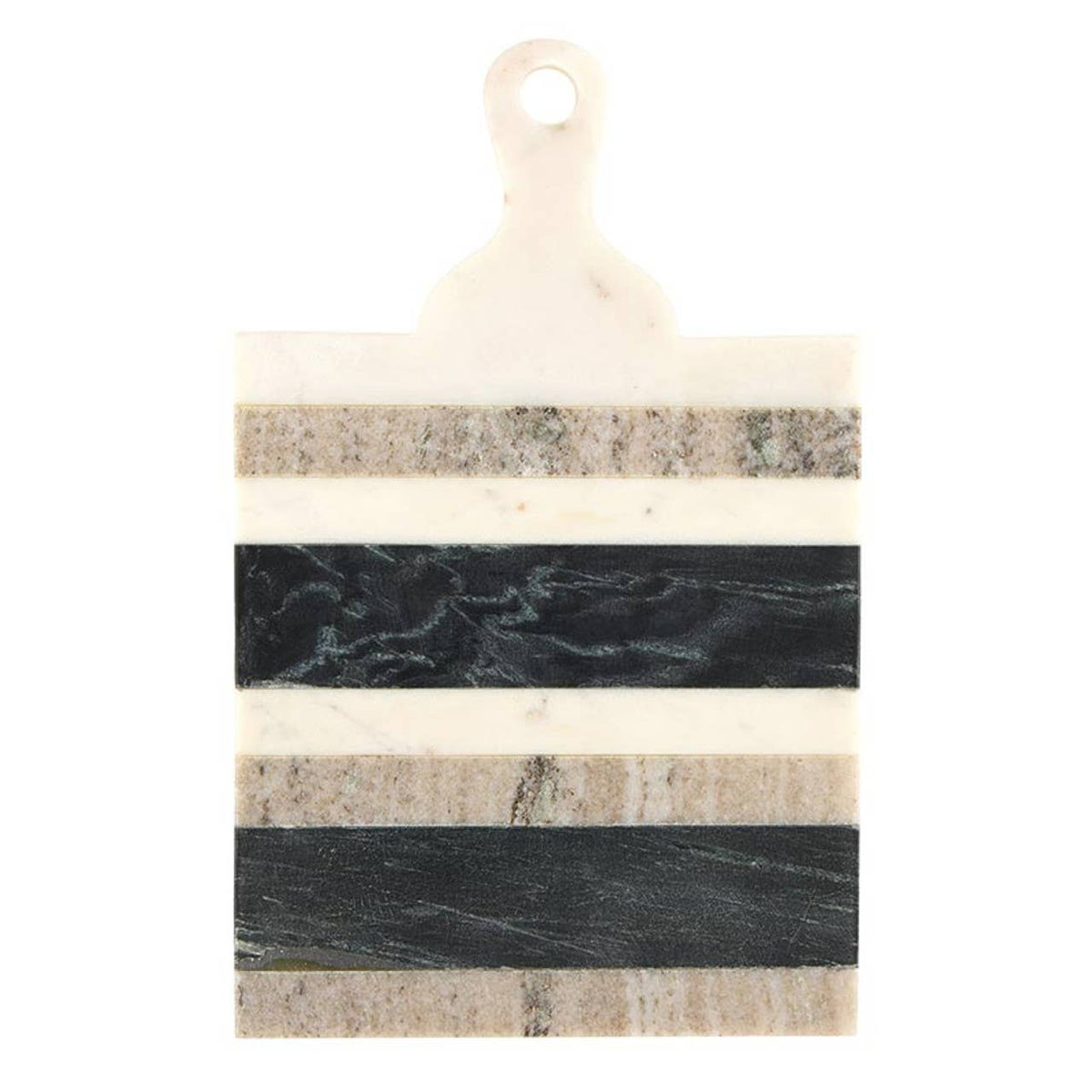 Stripe Marble Serving Board With Handle For Charcuterie Lovers