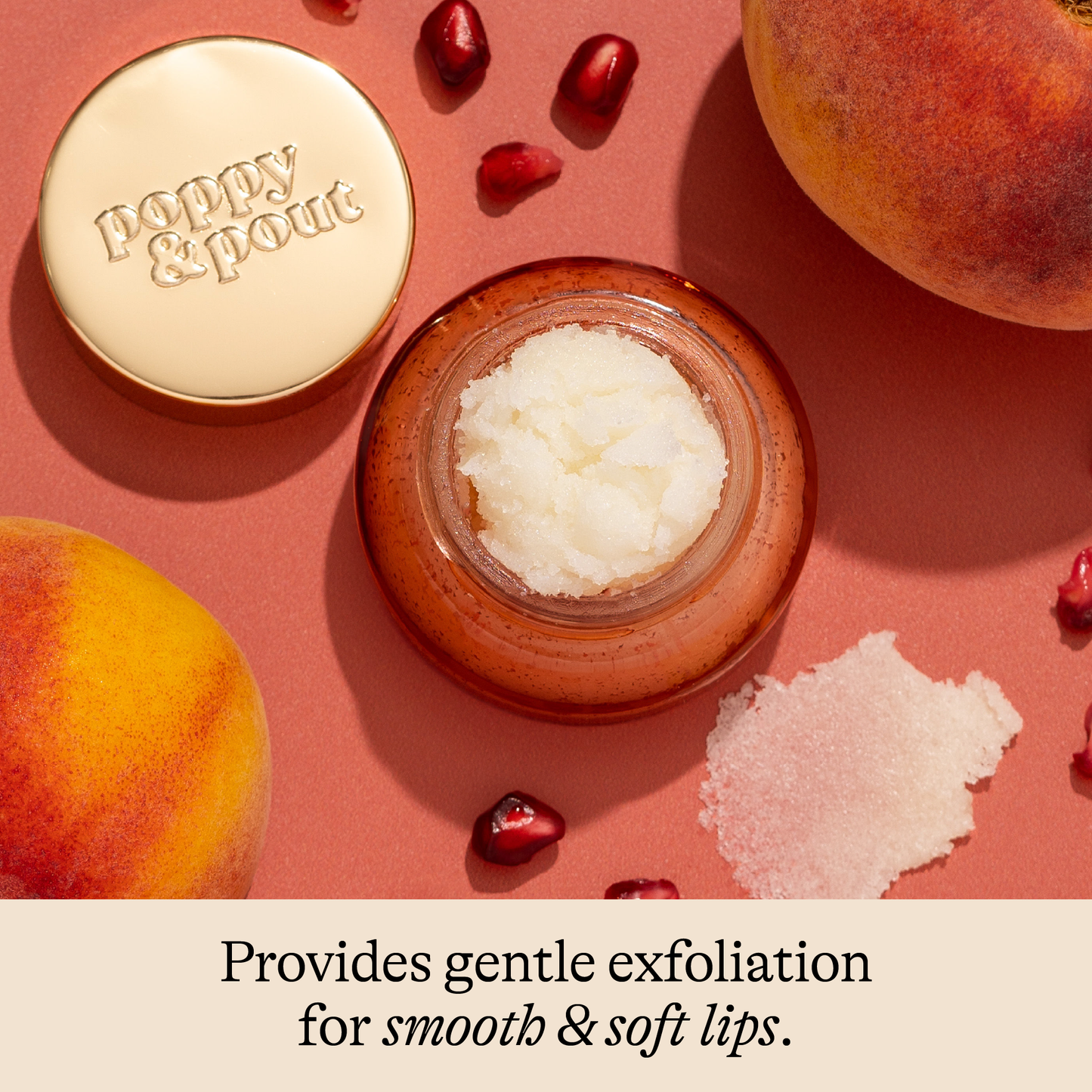 Lip Scrub, Pomegranate Peach -