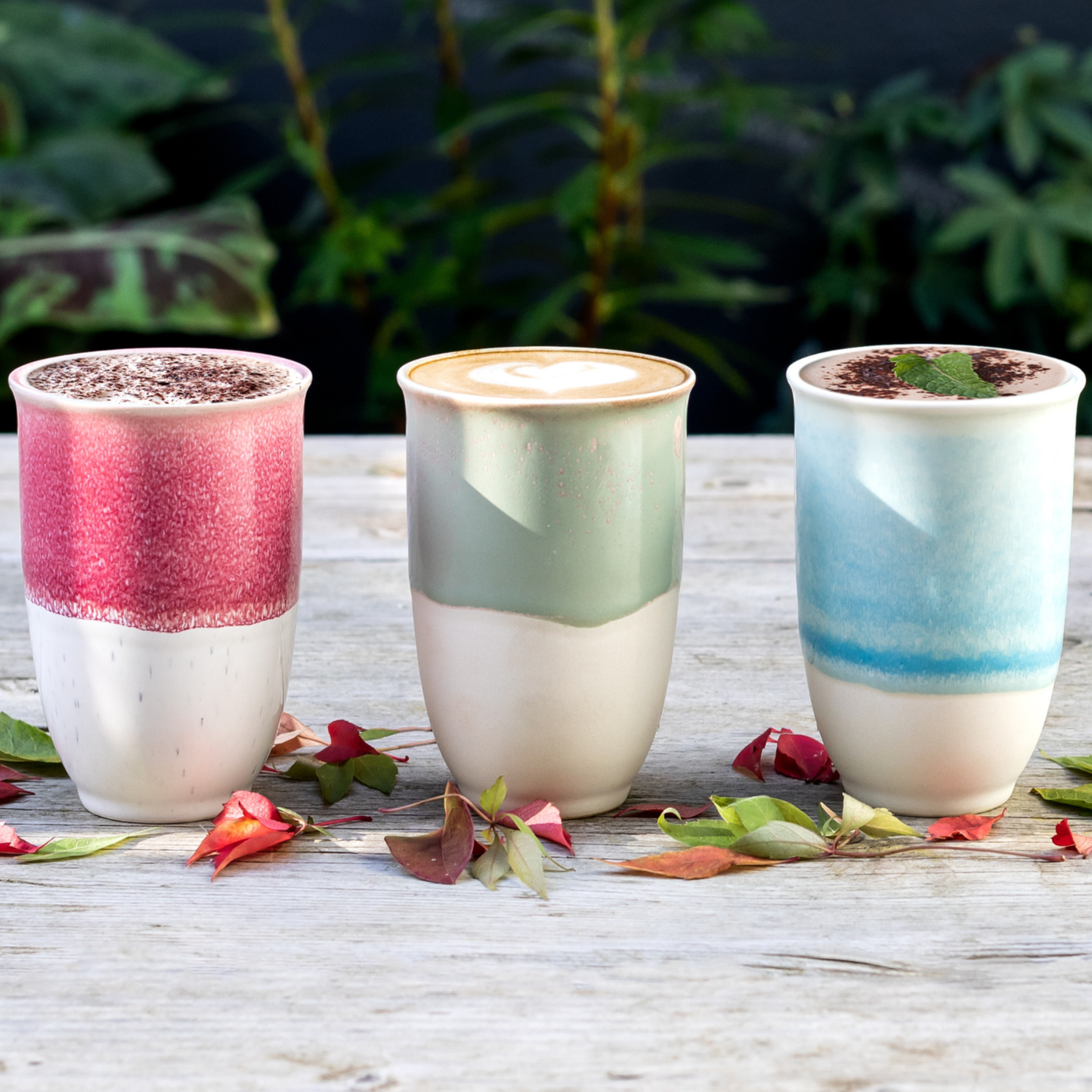 Coral Pink Ceramic Travel Mug – 12oz Reusable Stoneware Cup -