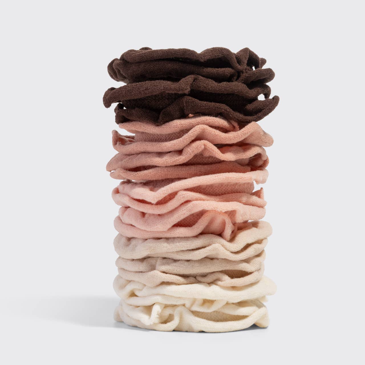Recycled Fabric Petal Hair Elastics 10pc Set - Blush -