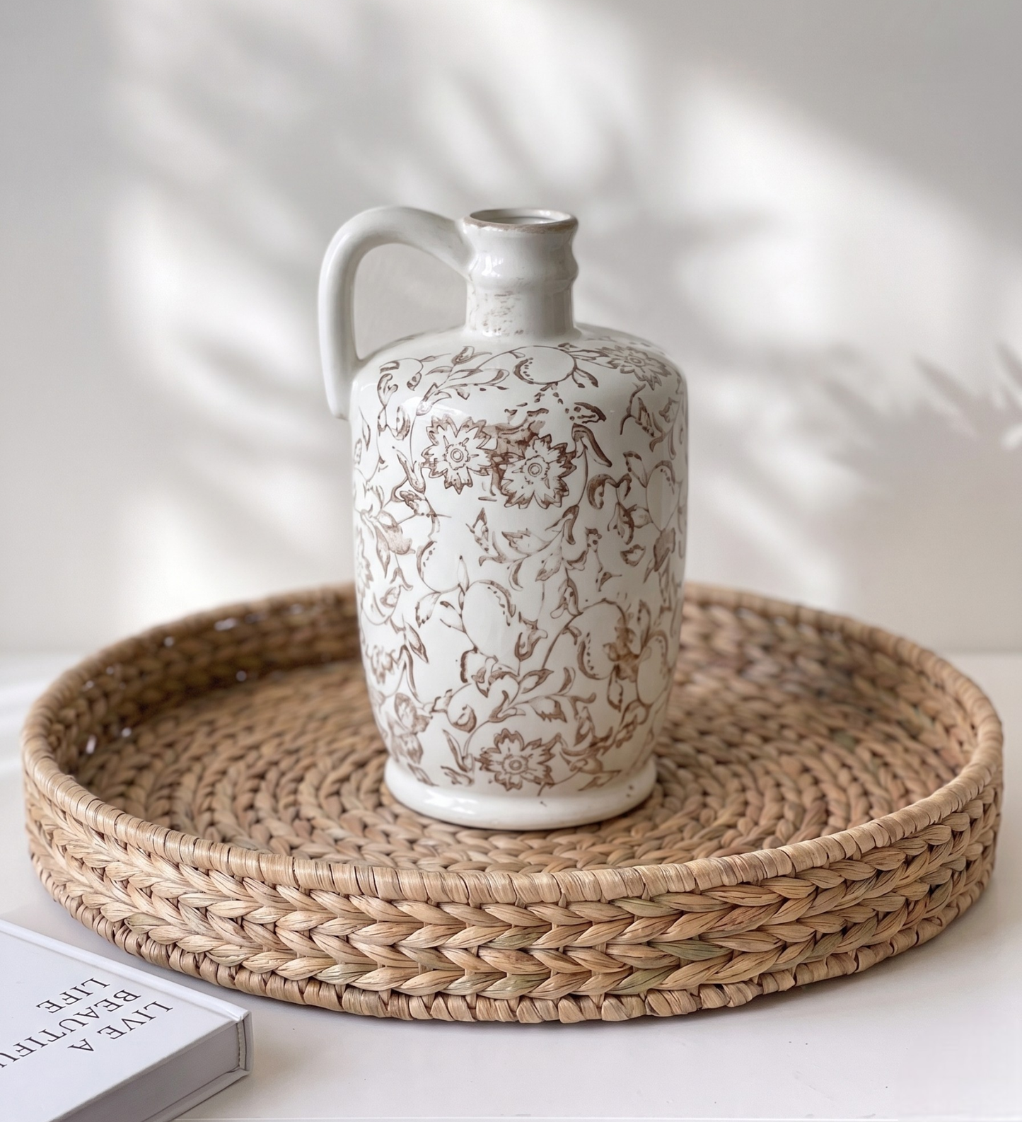 Heirloom Pattern Handled Vase -