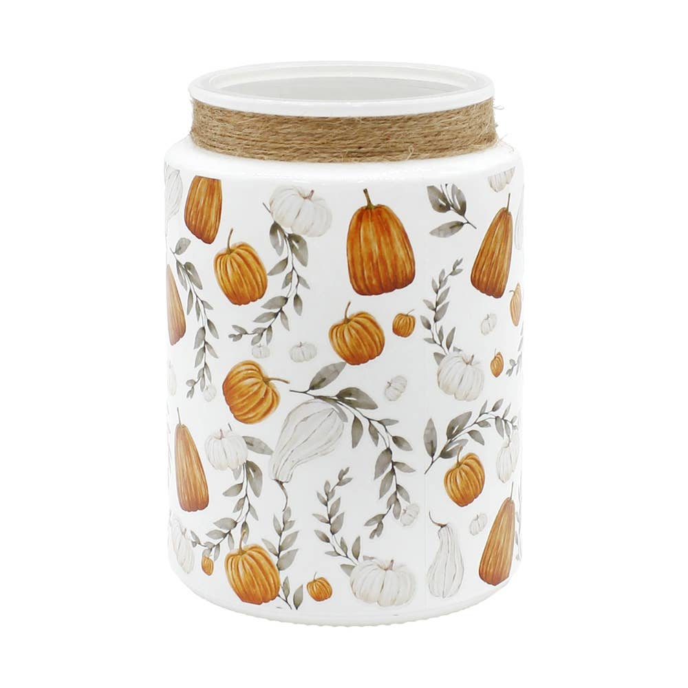 Pumpkin Patch Glass Jar -