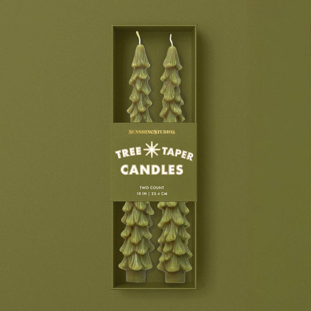 Tree Taper Candles | Green -