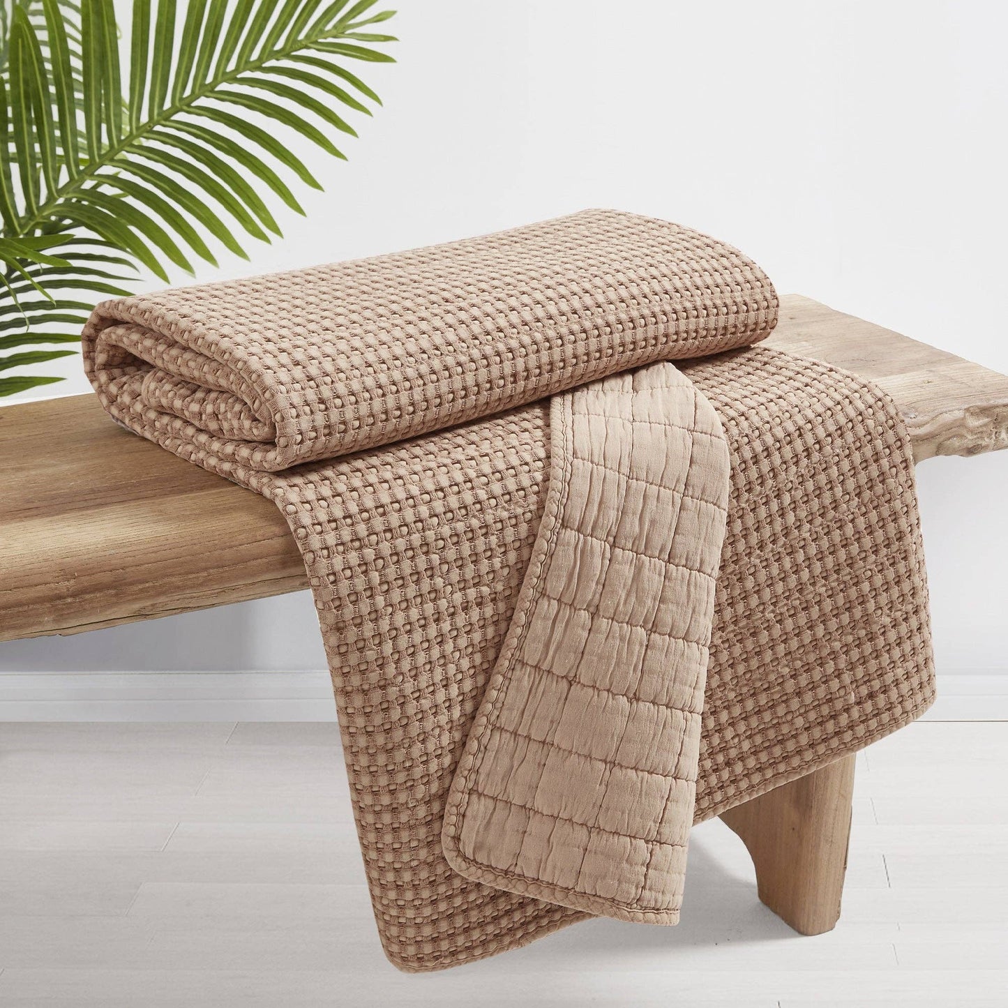 Mills Waffle Quilted Throw - Blankets