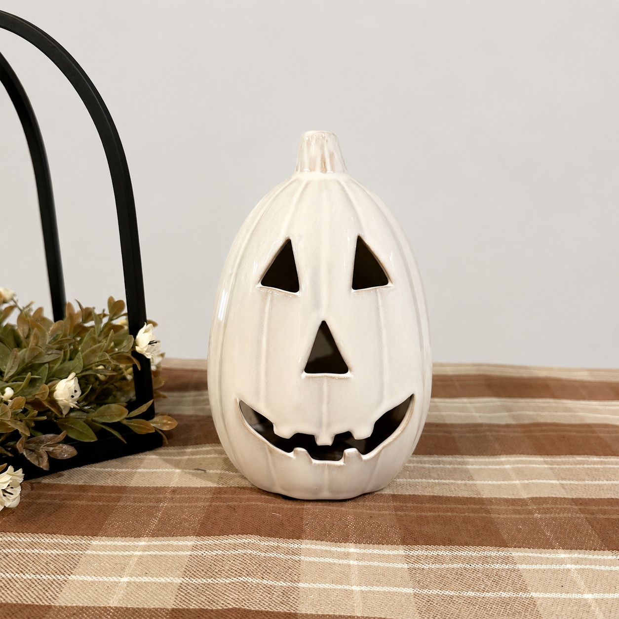Tall Ceramic Jack-O-Lantern -