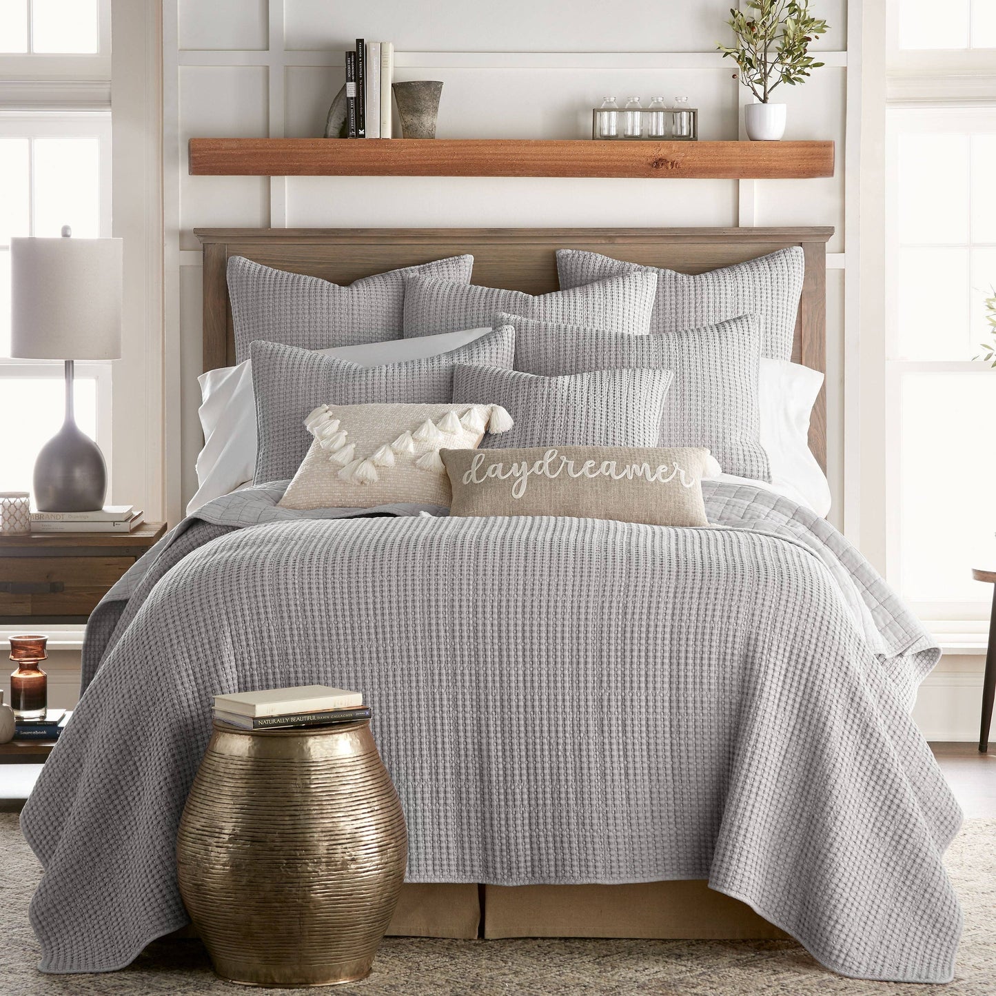 Mills Waffle Square Pillow - Uncategorized