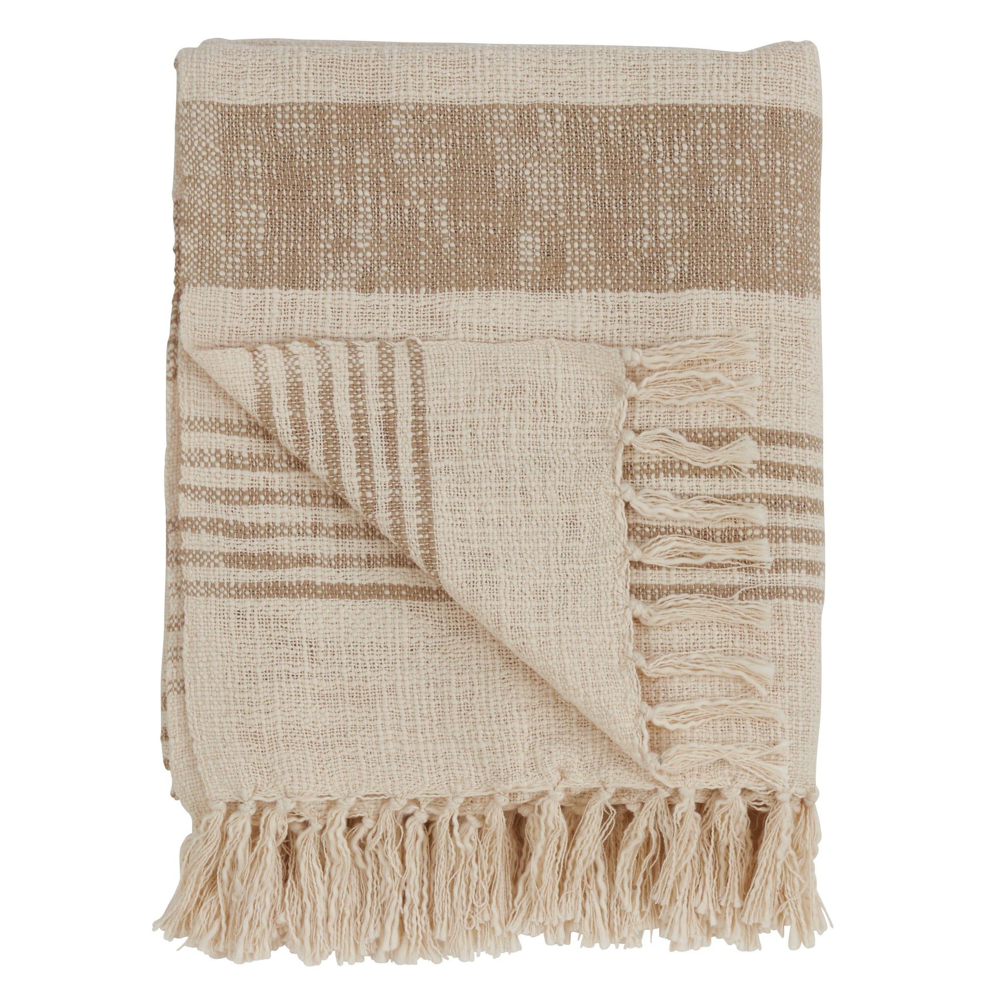 Striped + Tasseled Throw -