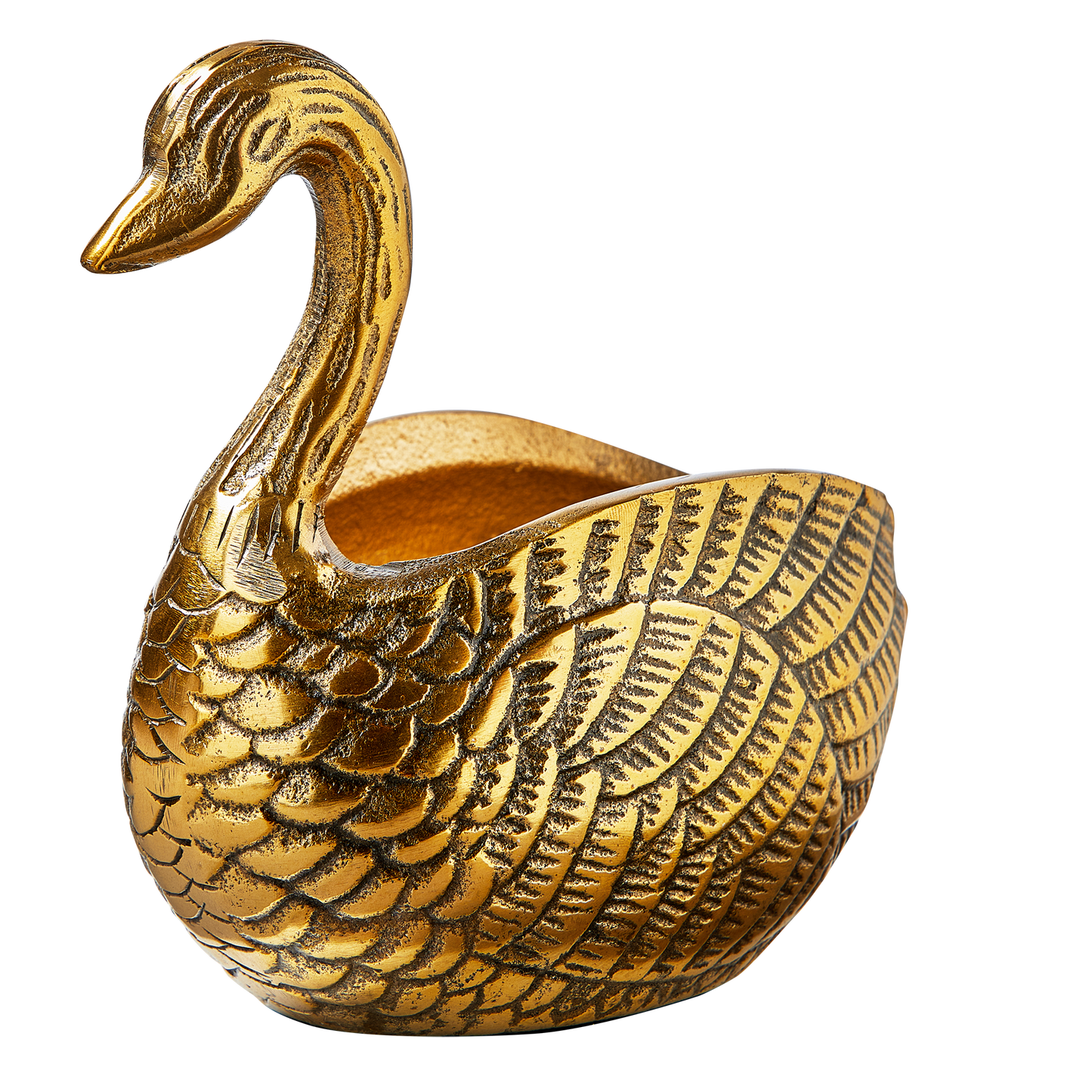 Duck Decorative Bowl Antique Brass Aluminum Spring -