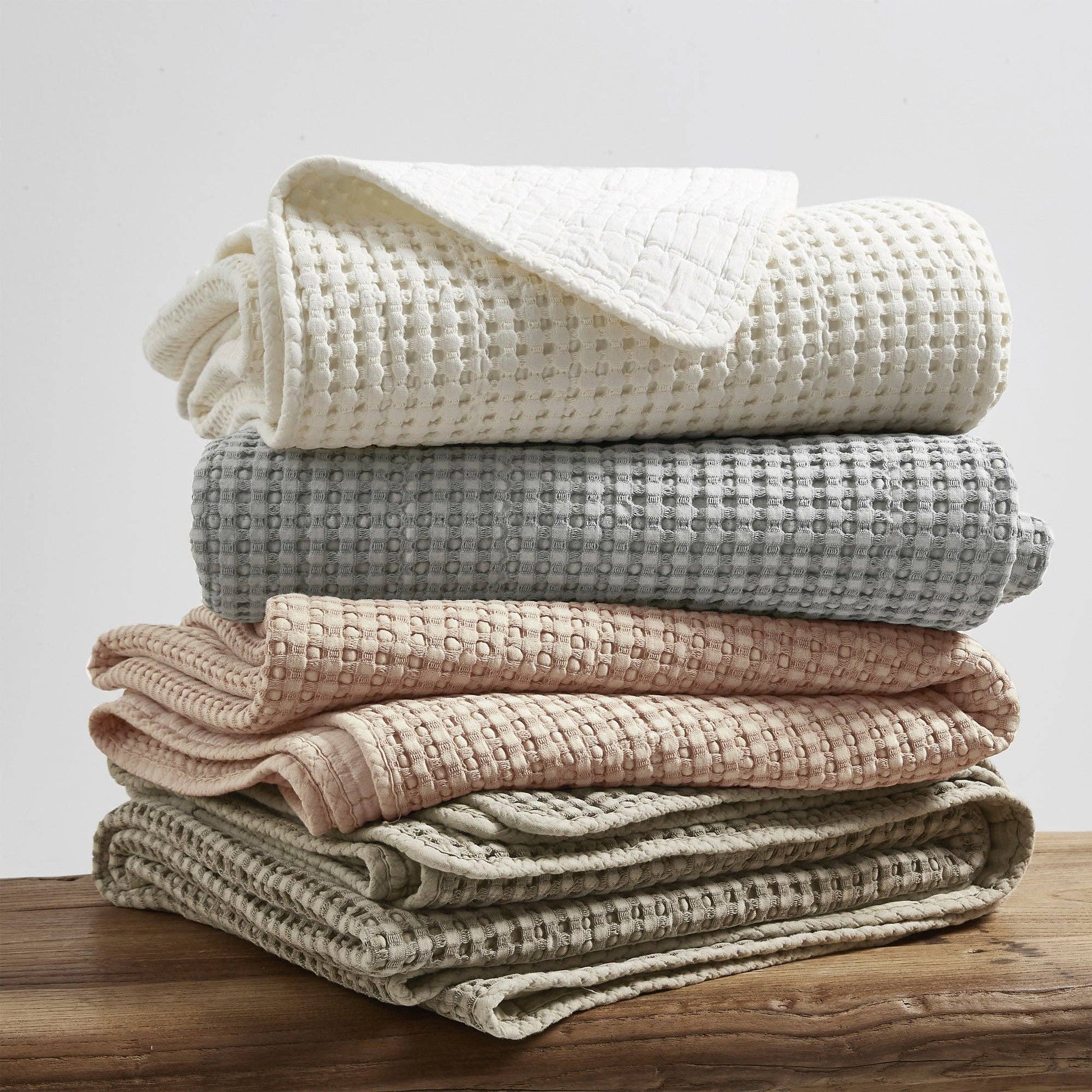 Mills Waffle Quilted Throw - Blankets