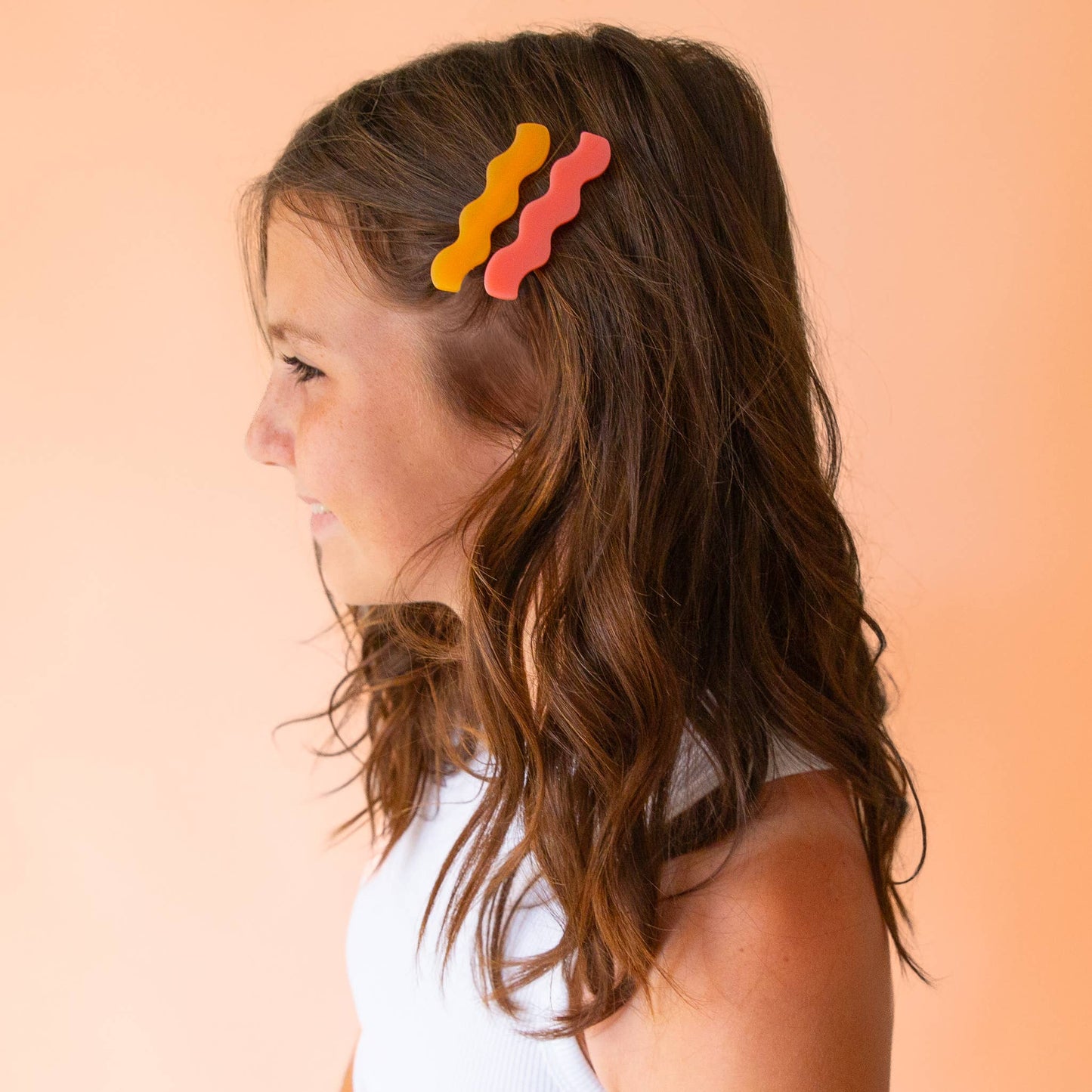 Wavy Hair Clips | Guava -