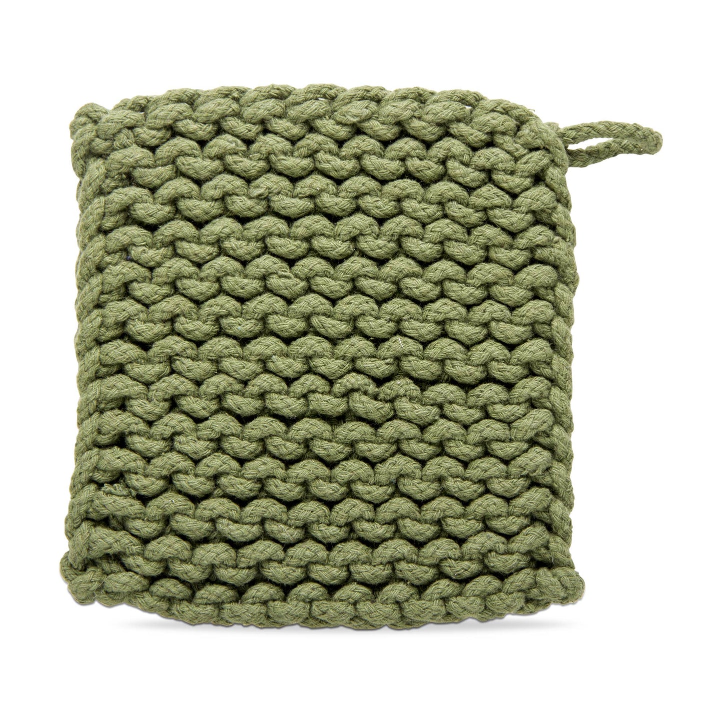 Crochet Trivet Olive Cotton Everyday -