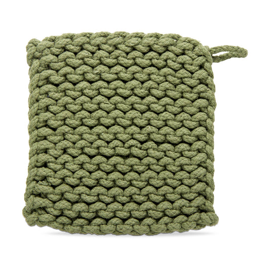 Crochet Trivet Olive Cotton Everyday -
