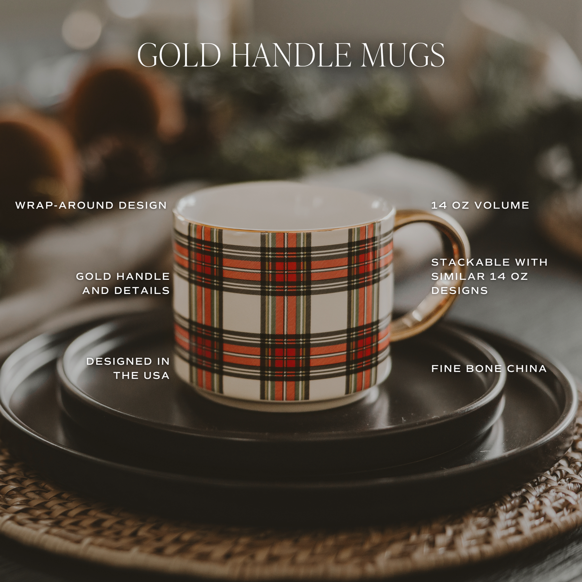 Red Plaid Coffee Mug - Christmas Decor & Gifts