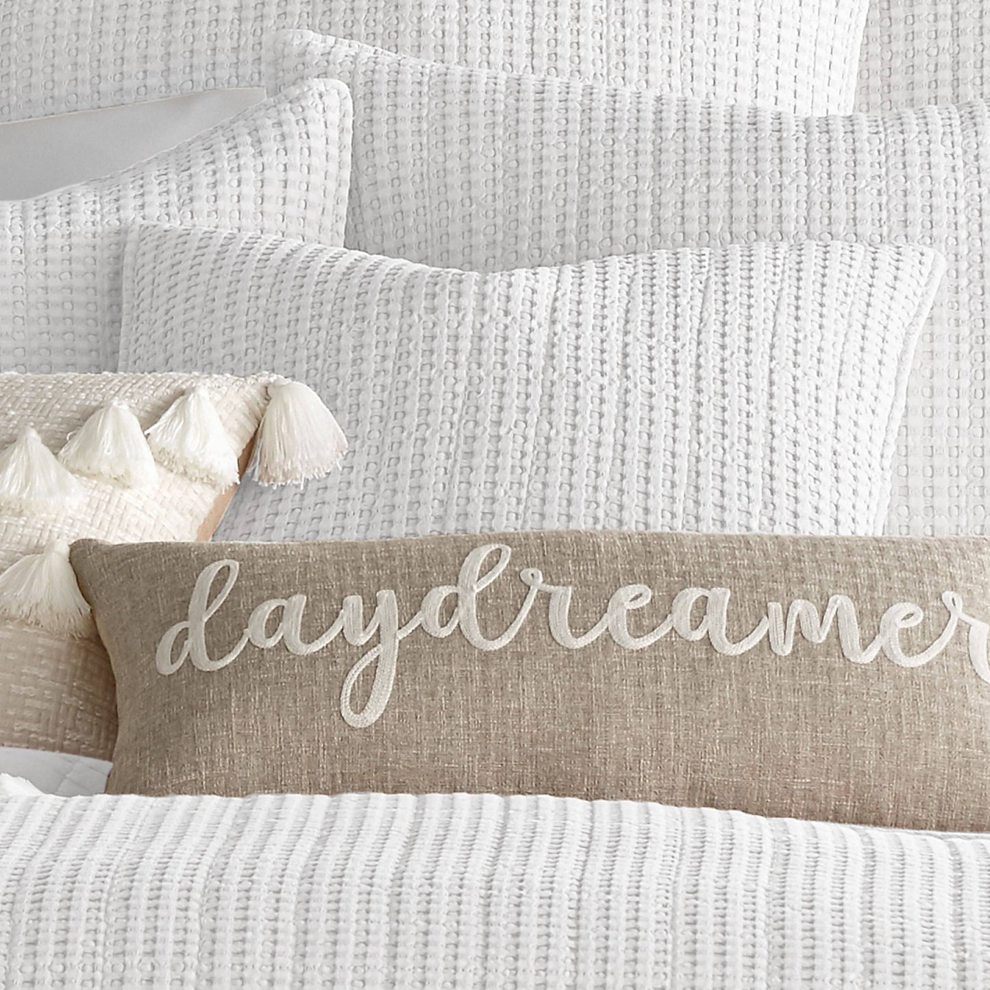 Mills Waffle Square Pillow - Uncategorized