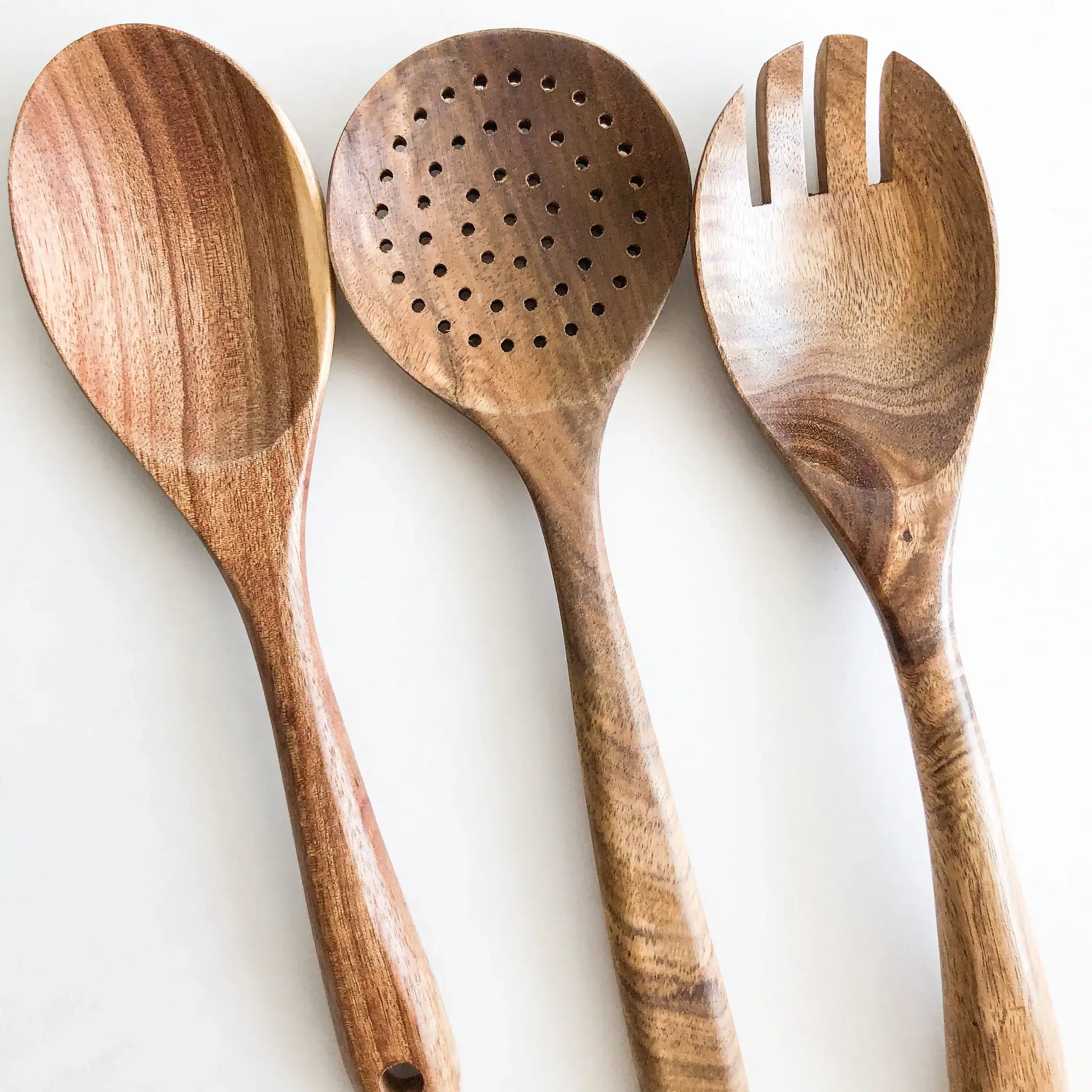 Natural Acacia Wood Kitchen Utensil Set -