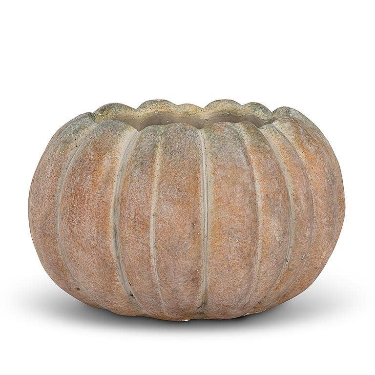 Cement Pumpkin Planter -