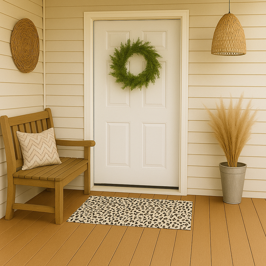 Outdoor Layering Rug, Animal Print, size 24x36 -