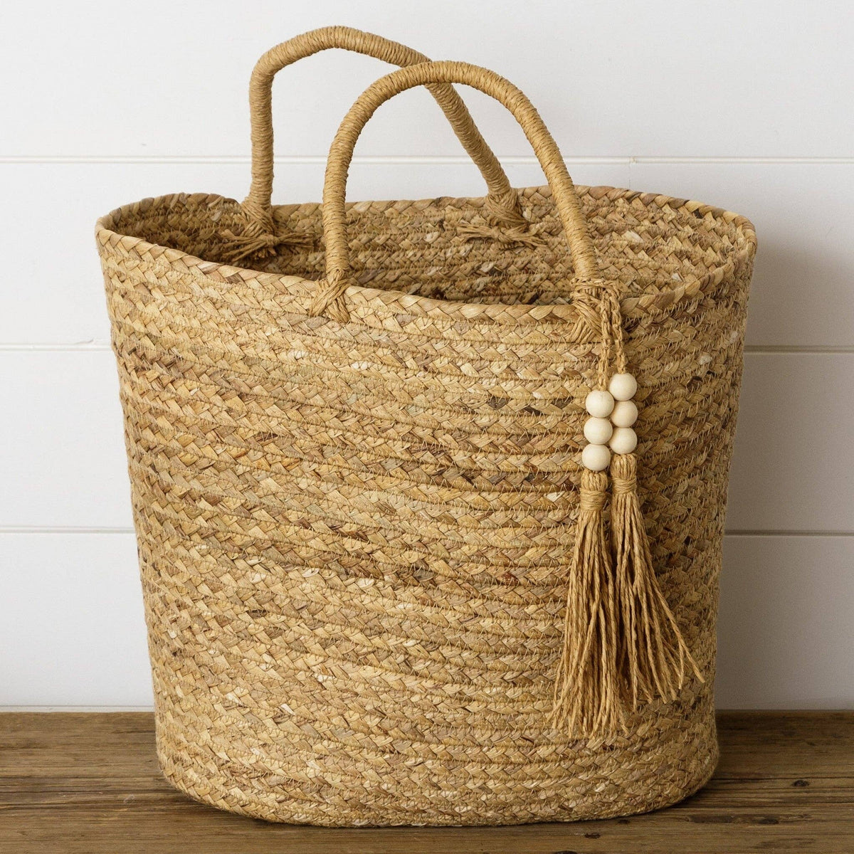 Water Hyacinth Woven Tote Bag Natural Eco Friendly