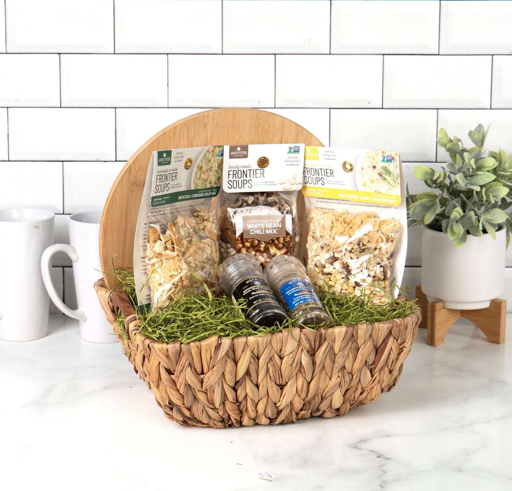 SQ HYACINTH TUB W/WOOD INSET HANDLES -