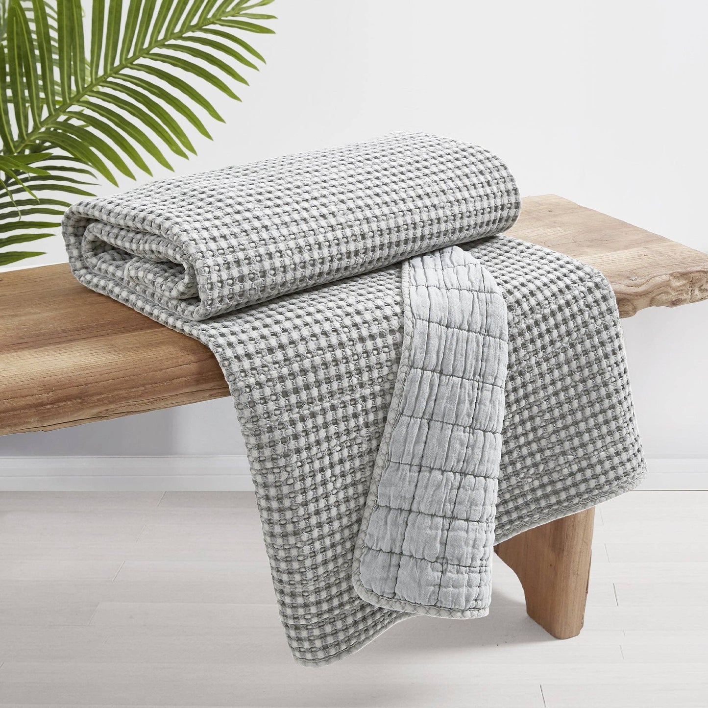 Mills Waffle Quilted Throw - Blankets