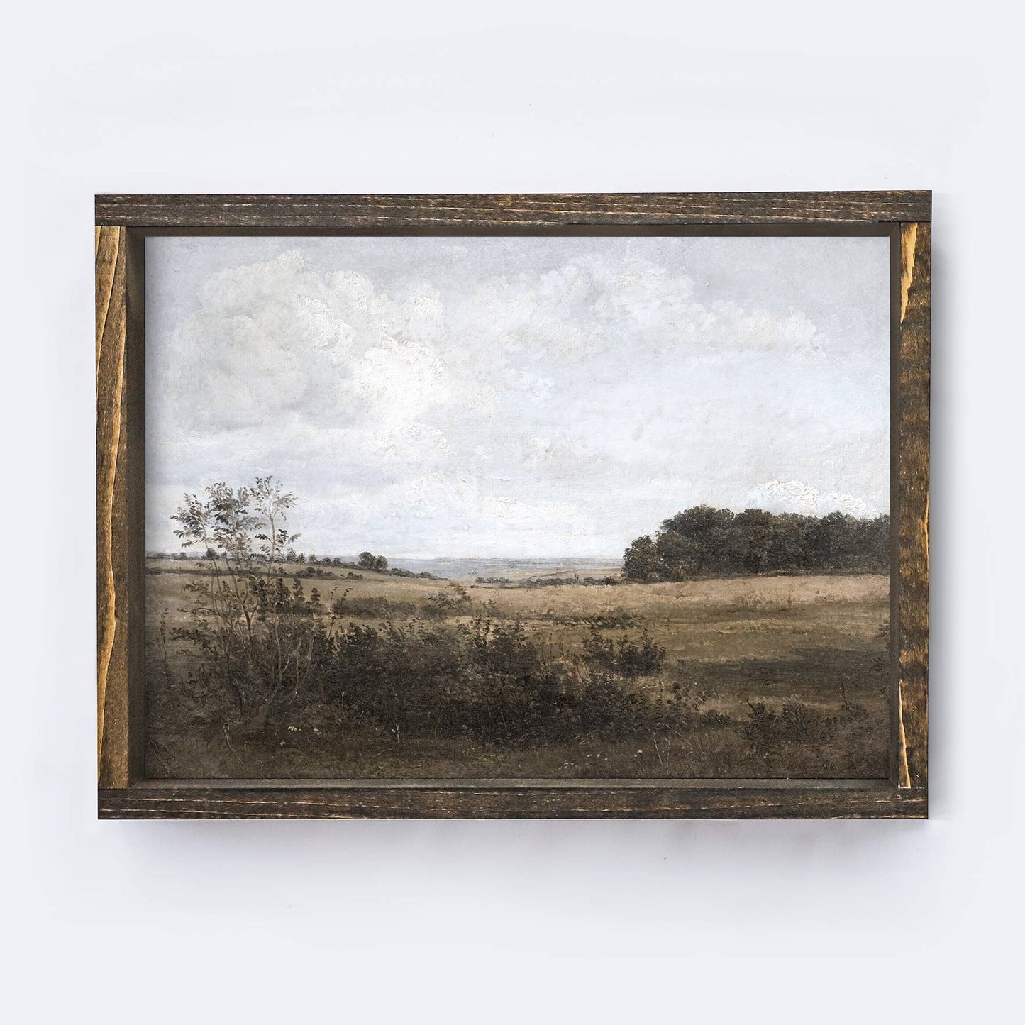 Vintage Landscape Wood Sign | Framed Landscape Wall Art A140 -