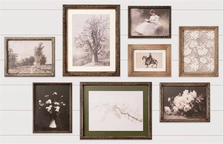 Gallery Wall - Vintage Countryside (Set Of 08) -
