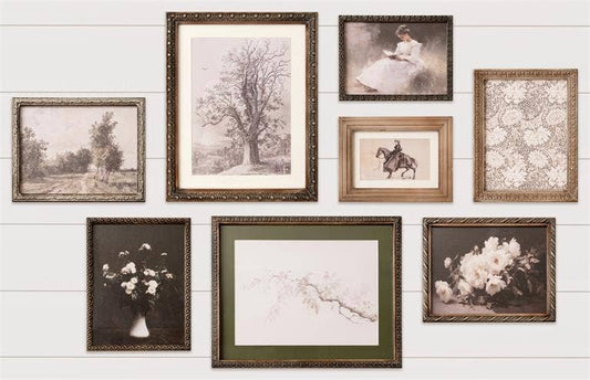 Gallery Wall - Vintage Countryside (Set Of 08) -
