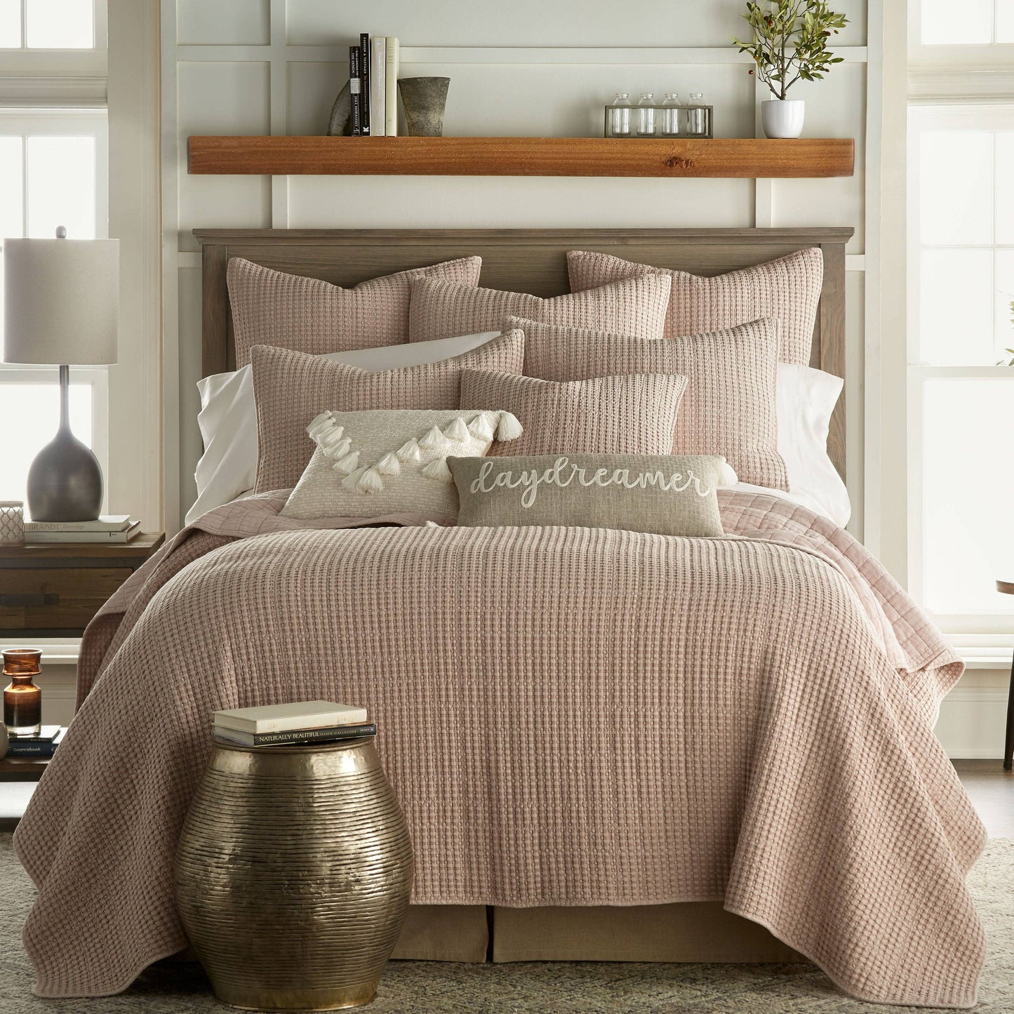 Mills Waffle Square Pillow - Uncategorized