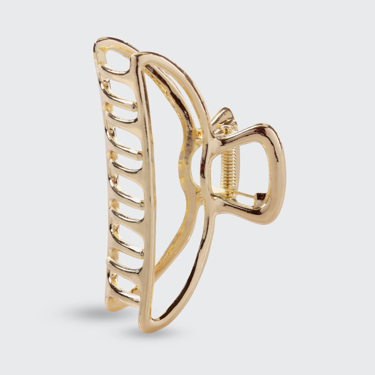 Shiny Gold Open Shape Claw Clip For Thick Hair Styling