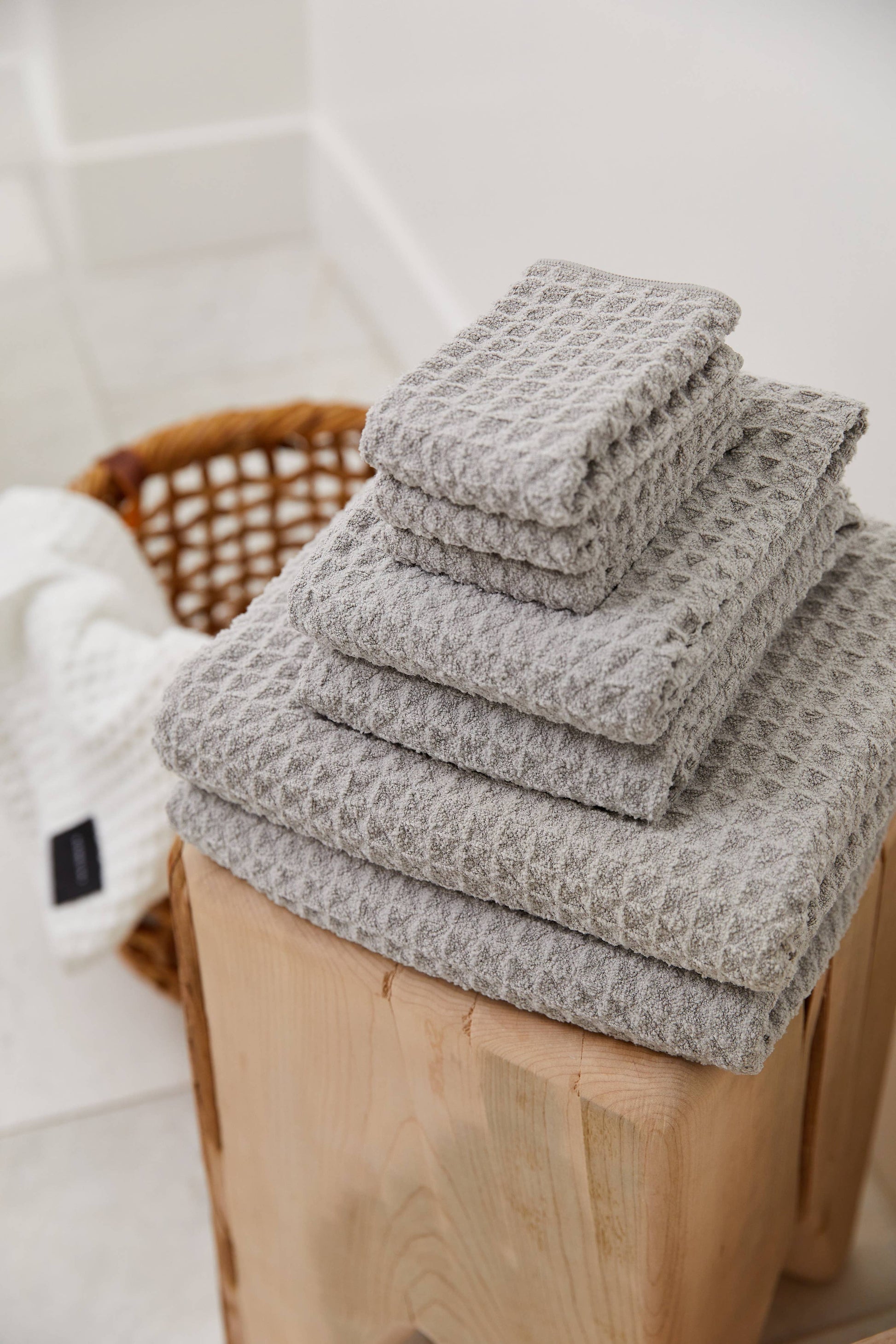 Stone Waffle Bath Towel - Bath Towels