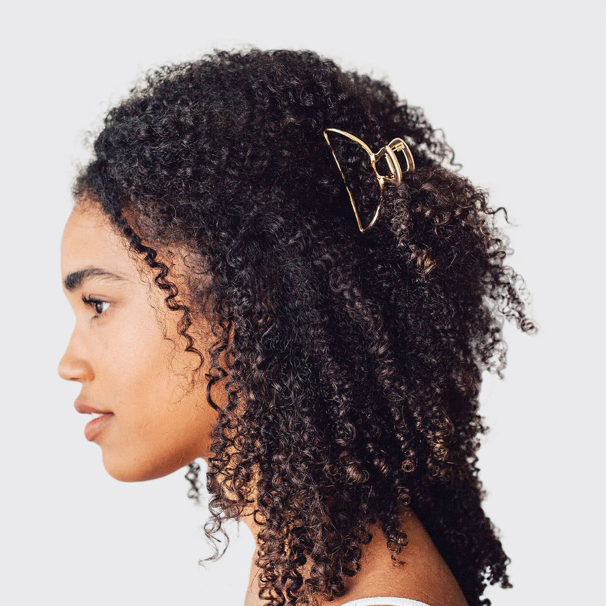 Open Shape Claw Clip - Gold -