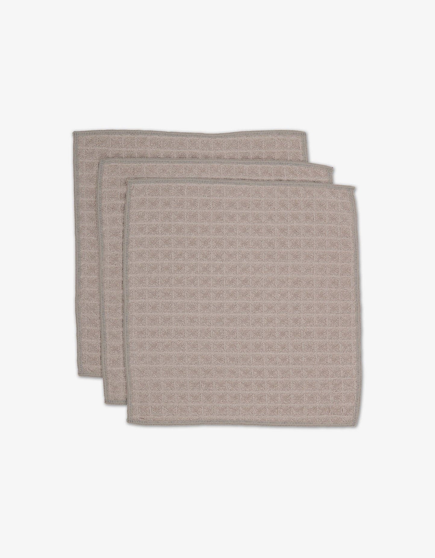 Taupe Waffle Washcloth Set - Washcloths