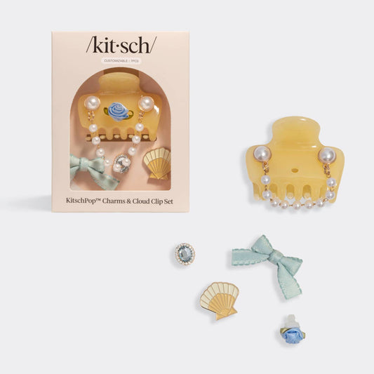 KitschPop™ Cloud Clip 7pc Set Coastal Cottage - Butter Yellow -