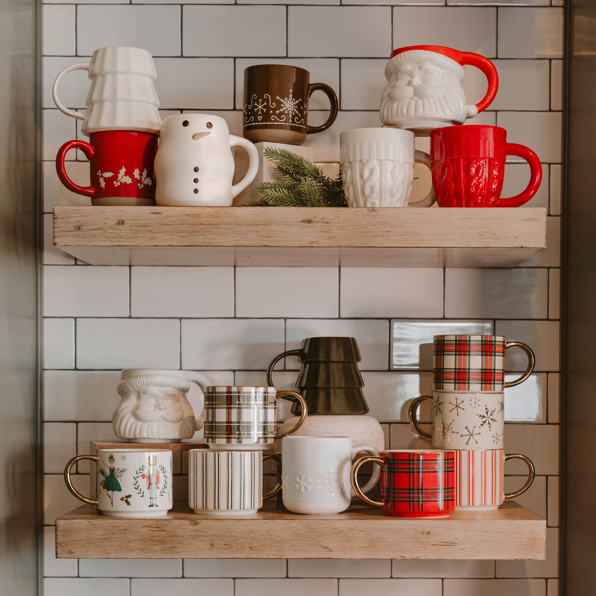 White Plaid Coffee Mug - Christmas Decor & Gifts