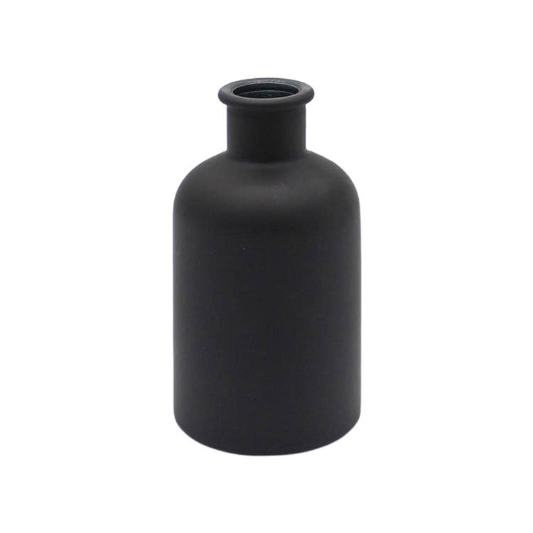 Small Black Glass Bottle -