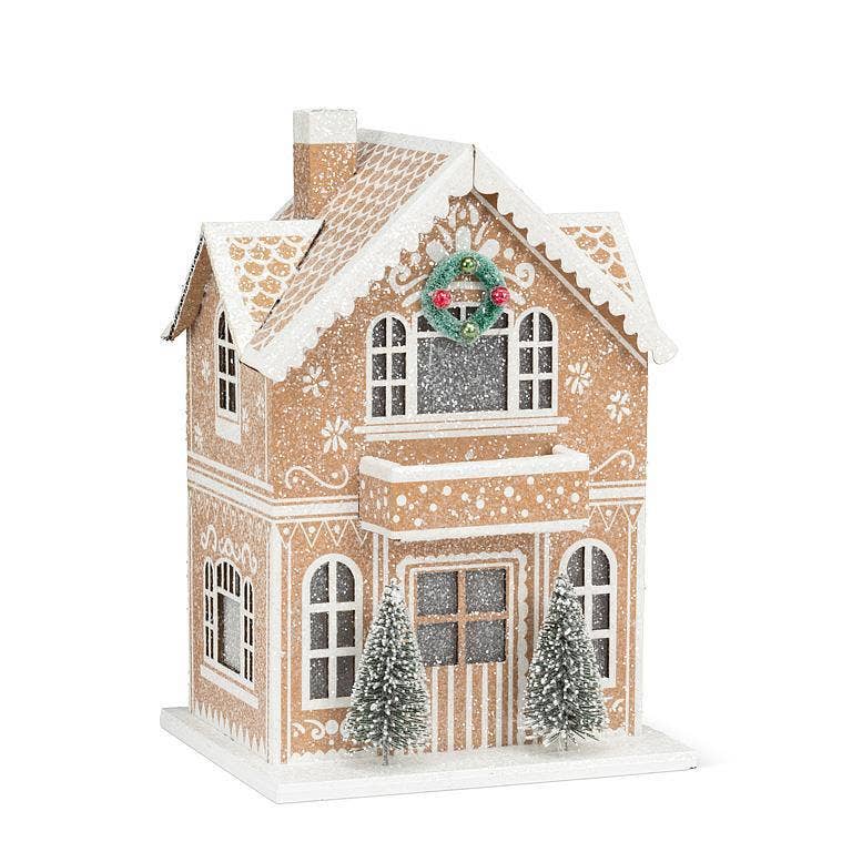 Medium LED Light Gingerbread House -