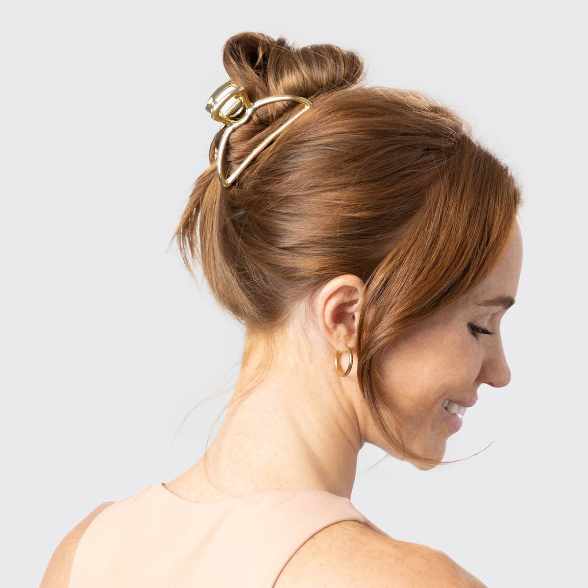 Open Shape Claw Clip - Gold -