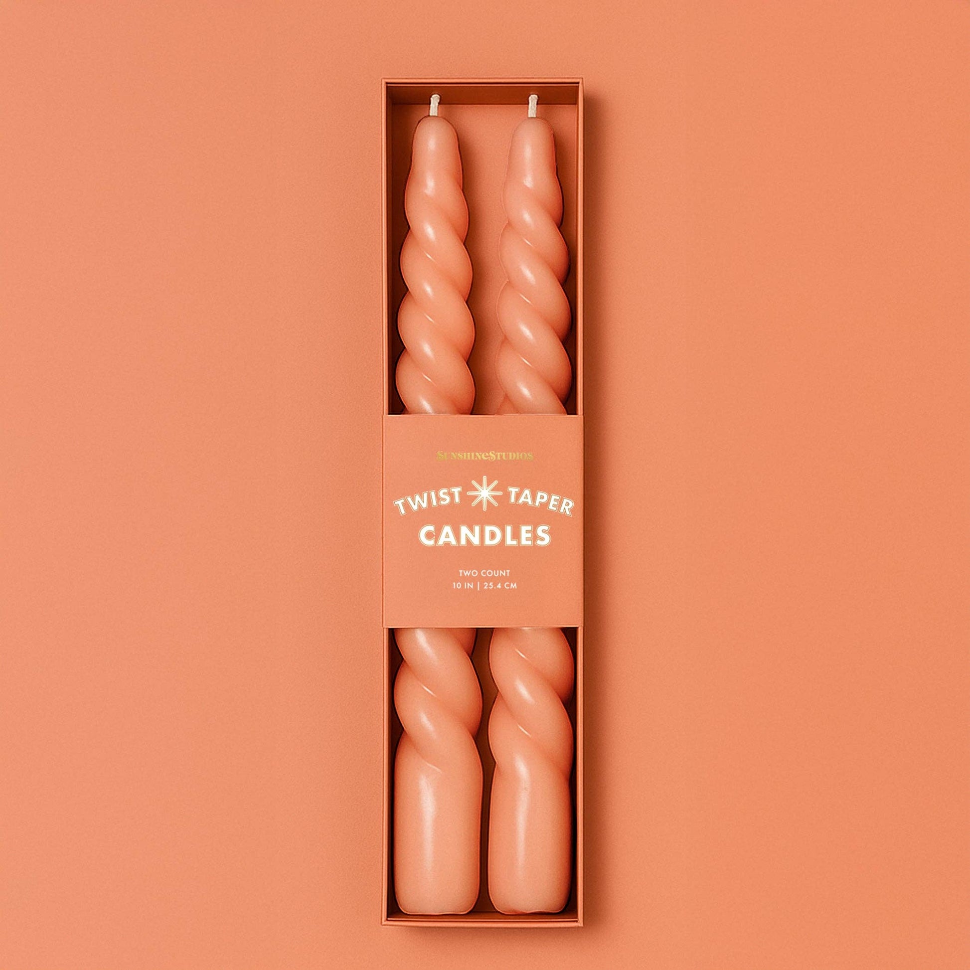 Twist Taper Candles | Rust | Halloween -
