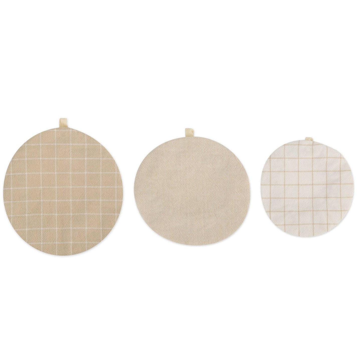 Feather Gray Dish Covers Set of 3 - Kitchen Linens Sets