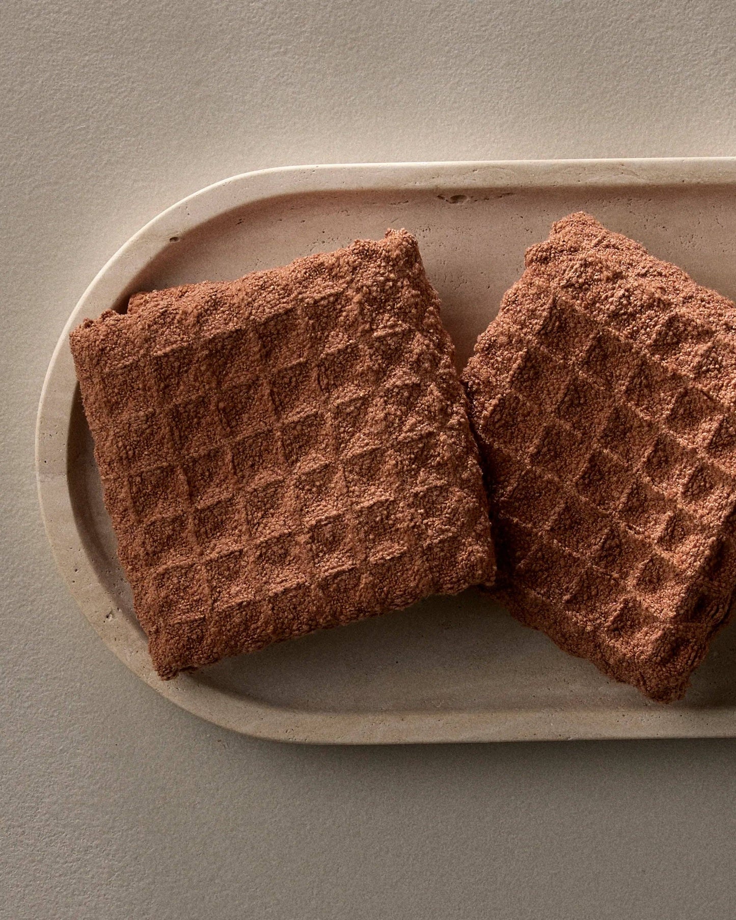 Clay Waffle Washcloth Set - Washcloths