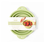 Krumbs Kitchen Collapsible Silicone Strainer Dishwasher Safe Space Saver - Strainers